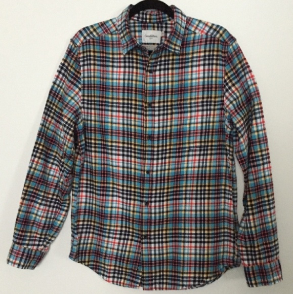 GOODFELLOWS & CO Standard Fit Flannel Shirt - Picture 1 of 6